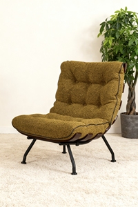 Sillón de Lujo Discreto/ Moderno Sillón Lounge de Tela Bouclé con Base de Madera para Dormitorio, Hotel, Hospital y Uso en Exteriores, Comodidad Premium - Product Image 6