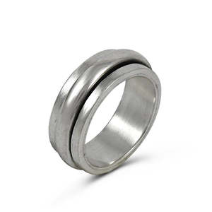 Hot Fashion Cute Style <b>Spinner</b> Fidget Band <b>Rings</b> Rotating Anxiety Relief Jewelry Crafted From 925 Sterling Silver Bohemian <b>Ring</b> - Product Image 2