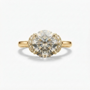 Anillo de Compromiso y Boda de Lujo en Oro Amarillo de 14K con Diamante Certificado IGI de 2.21 CT, Brillo Intenso para Aniversario, Fiestas y Uso Diario - Product Image 1