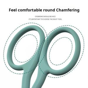 กรรไกรตัดแต่งคิ้วคุณภาพสูง งานปักลายสวยงาม อเนกประสงค์ สแตนเลสขนาดเล็ก คมโค้ง สำหรับคนถนัดขวา - Product Image 4