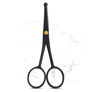 Stainless Steel Luxury <b>Safety</b> Vibrissac Nose <b>Scissors</b> Cosmetic Eyebrows Nose Hair Eyelid Sharp Right-Handed Beauty Care Custom - Product Image 6