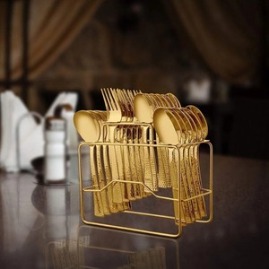 Collection de couverts modernes en or miroir – Ensemble de couverts en acier inoxydable pour une expérience culinaire élégante - Product Image 2
