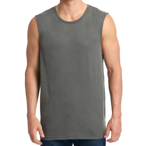 Camiseta sin Mangas Gris para Hombre, Cuello Redondo, Tejida, Color Sólido, Ropa Casual, Producción Harry Johnson 2026 - Product Image 1