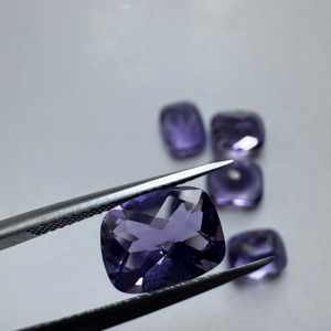 Piedra Preciosa de Amatista Natural Premium, Corte Cojín Largo de 8x10mm, Facetada, Calidad AAA, Color Púrpura, para Joyería Fina Personalizada - Product Image 2