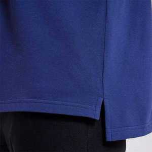 Men's <b>Blue</b> Short Sleeve Solid Color Oxford <b>Polo</b> <b>Shirt</b> Casual Woven Regular Fit - Product Image 4