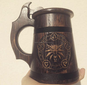 Solid Wood <b>Insulated</b> Coffee <b>Mug</b> Handmade Wooden Cup with Unique Design EcoFriendly Made in India - Product Image 2