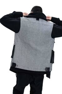 Chaleco Vaquero Clásico para Hombre, Sin Mangas, Casual, con Botones al Frente, Corte Ajustado, Estilo Utilitario, Moda Urbana Otoño Invierno, Estilo Vintage - Product Image 3