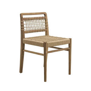 เก้าอี้ทานข้าวไม้สักแท้คุณภาพพรีเมียม พร้อมเบาะเชือกถักมือ ทนทาน คุณภาพส่งออก เหมาะสำหรับร้านอาหารและโรงแรม - Product Image 1