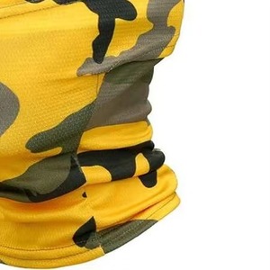Pasamontañas para Exteriores, Cubre Rostro Completo, Estampado de Camuflaje, Amarillo, Verde, Negro, 100% Poliéster, Transpirable, Impermeable, para Adultos, 56-58 cm - Product Image 3