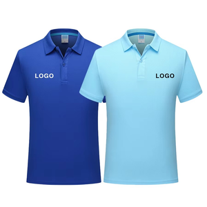 เสื้อโปโลผู้ชายโลโก้สั่งทำ แห้งเร็ว ระบายอากาศได้ดี เสื้อกอล์ฟ โพลีเอสเตอร์ 100% เสื้อโปโลติดกระดุมแบบกำหนดเอง - Product Image 4