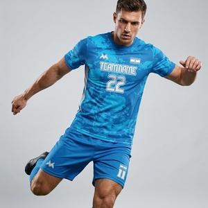 เสื้อฟุตบอลทีมชาติอาร์เจนตินา ผู้ชาย สีน้ำเงินลายพราง แบบซับลิเมชั่น แขนสั้น ระบายเหงื่อได้ดี ทรงแอธเลติก พร้อมหมายเลข 22 - Product Image 6