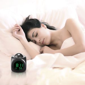 Reloj Despertador Inteligente con Proyección LCD, Funciona con Batería, con Transmisión de Voz, Función de Repetición y Visualización de Temperatura, Sistema de Hora de 12/24 Horas - Product Image 4