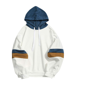 Sudadera con Capucha Ligera de Alta Calidad, Hombros Caídos, Poliéster/Algodón, Forro Polar Transpirable, con Cordones, Talla Grande, para Hombre, Invierno, Color Sólido - Product Image 1