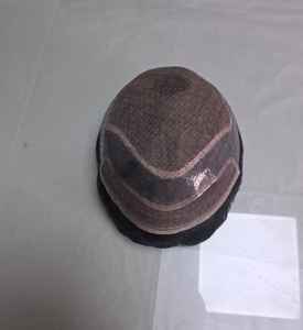 Taz Hair BD Peluca de Cabello Humano con Encaje Frontal para Hombres, Cabello Remy Indio, Ondas de Agua, con Parches Centrales - Product Image 3