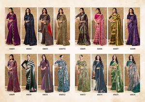 NEW DESIGNER SATIN WOMEN'S ALL SEASONS PARTY WEAR <b>SAREE</b> COLLECTION - Product Image 5