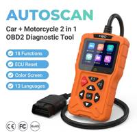 Herramienta de Diagnóstico OBD2 2 en 1 para Auto y Moto, Escáner Portátil con Pantalla a Color, Lector de Códigos, Reinicio de ECU, Datos en Tiempo Real