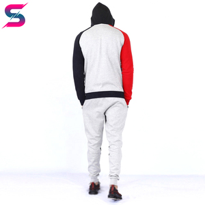 Survêtements en polyester et coton légers, personnalisés avec blocs de couleur, manches longues, fermeture éclair, simples et élégants pour un usage quotidien - Product Image 2
