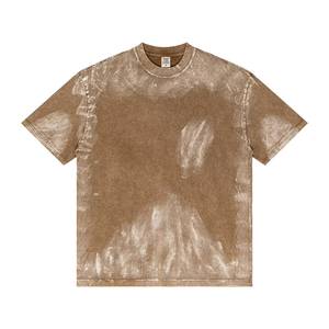 เสื้อยืดแขนยาวผู้ชายดีไซน์ใหม่สไตล์วินเทจฟอกสีซีดจาง พิมพ์โลโก้ตามสั่ง ทรงโอเวอร์ไซส์ ผ้าวาฟเฟิลถักแบบดิสเทรส - Product Image 3