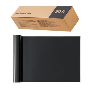 Rotolo di Vinile Termotrasferibile Nero Lucido 12 pollici x 50 piedi, Facile da Tagliare e Sverniciare, Forte Adesione - Product Image 1