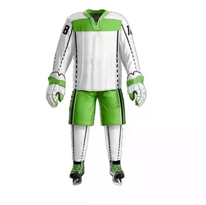 Maillot de hockey sur glace personnalisé de haute qualité, en coton/fibre de bambou, séchage rapide, manches courtes, broderie 3D, sangle réglable - Product Image 2