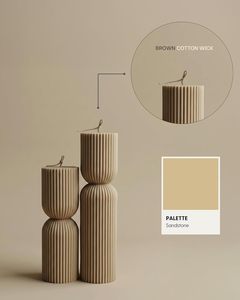 Hourglass Pillar Candle Handmade Scented Soy Wax Candle Elegant <b>Bubble</b> Aesthetic Decorative Candle for Home Decor Room Shelf - Product Image 5