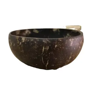 Cuencos de coco vintage personalizados Copas de cóctel desechables pulidas para fiestas en la playa y vacaciones para postres - Product Image 1