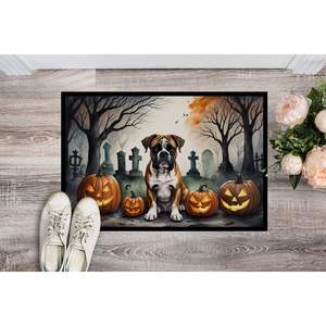 Spooky Halloween Boxer <b>Doormat</b> Non-Slip <b>Washable</b> Low Pile 24H X 36W Indoor and Outdoor Entryway Rug - Product Image 2
