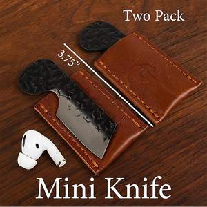 Cuchillo de Bolsillo Popular Hecho a Mano de Acero de Damasco para Camping, con Llavero, Tamaño Mini, OEM Disponible - Product Image 6