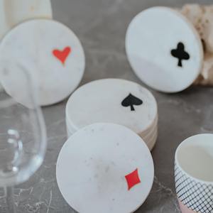 Round <b>Marble</b> <b>Coaster</b> Set I White <b>Marble</b> <b>Coaster</b> Set I Handmade Tea <b>Coaster</b> Set I Wholesale Export <b>Coaster</b> Set - Product Image 2