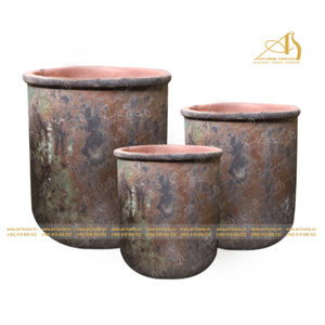Macetas de Cerámica Modernas AN793H60 de Alta Calidad de Art-home Ceramics, Mini Macetas de Cerámica para Paisajismo, Acabado Galvanizado para Exteriores, Decoración de Jardín - Product Image 2