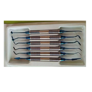 ชุดเครื่องมือบูรณะฟันความแม่นยำสูง 6 ชิ้น แบบปลายคู่ พร้อมด้ามจับแบบมีร่อง และกล่องใส่เครื่องมือผ่าตัด - Product Image 4