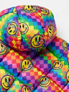 Men's Tie Dye Silk Screen Printed <b>Hooded</b> Bomber <b>Jacket</b> Winter Thick Zip Quilted Coat 260g Polyester/Cotton Shell Cotton Filled - Product Image 5