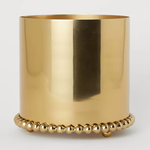 Vases à bougies en laiton poli de luxe, récipients pour la fabrication de bougies, pour l'aromathérapie, pièce d'appoint pour l'intérieur de la maison - Product Image 1