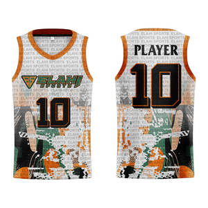 Camiseta de Baloncesto Reversible Personalizada y Económica, 100% Poliéster, Transpirable, Uniforme de Baloncesto para Entrenamiento, para Hombre - Product Image 4