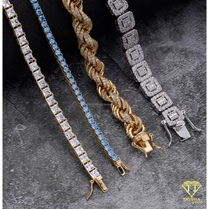 925 Sterling Silver Moissanite Diamond Cuban Link <b>Chain</b> Premium <b>Iced</b> <b>Out</b> Necklace Luxury Hip Hop Jewelry For Men - Product Image 4