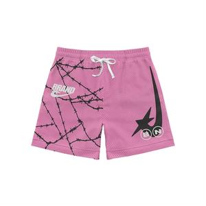 Shorts de sport personnalisés de haute qualité avec logo, impression par sublimation, tendance, polyester, décontractés, séchage rapide, shorts pour hommes - Product Image 3