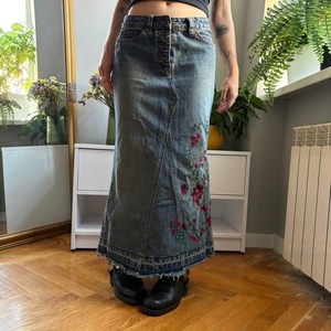 GRACE COLLECTION Jupe crayon en denim uni, longueur genou, Spandex/Coton, Hiver, Bureau, Coupe classique, Séchage rapide, Écologique - Product Image 4