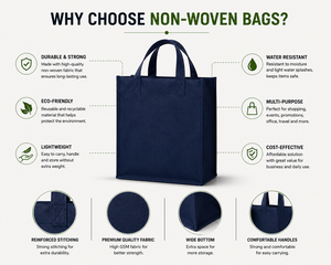 Bolsa de Mano Personalizada Reutilizable Ecológica de Tela No Tejida con Correa para el Hombro, Grosor de 80 g/m², Opciones de Logotipo y Tamaño Personalizados - Product Image 6
