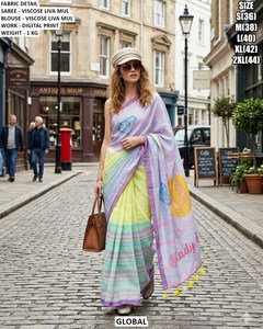 Sari naranja Aab-e-Zar - Product Image 3