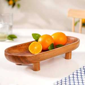 Plateau de service en bois de qualité alimentaire pour apéritifs de restaurant, plateaux décoratifs en bois, décoration intérieure, plateaux ronds vintage - Product Image 6