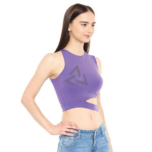 Nouveau Soutien-Gorge de Sport Sans Coutures à Couleur Unie, Coupe Courte, Soutien Moyen, Dos Nu - Product Image 2