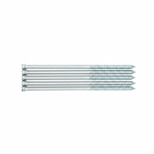 Double Ended Metric/Inch Wood <b>Screws</b> M6-M12 Diameter Slotted Head Partial Thread Class 4.8 6.8 Zinc Plated Carbon Steel DIN PDC - Product Image 1