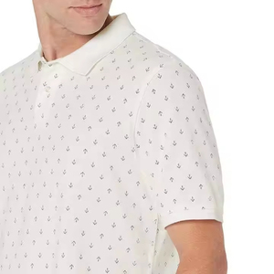 Custom Own Design Elegant men <b>polo</b> shirt with textured knit design <b>orange</b> color short sleeve breathable modern casual wear shirt - Product Image 3