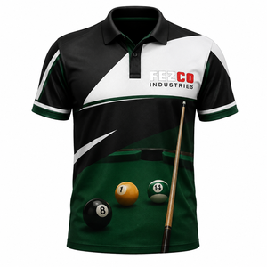 Camiseta Deportiva Transpirable de Secado Rápido para Hombre, Personalizada con el Logotipo del Equipo, Tejido de Punto Sólido, para Billar - Product Image 3