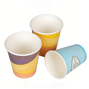 Gobelets en papier synthétique jetables de 4 oz, 8 oz, 10 oz, 12 oz, 16 oz, avec logo personnalisé imprimé pour les boissons gazeuses et l'eau minérale - Product Image 1