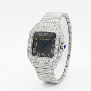 Letest VVS Moissanite Diamond <b>Studded</b> Hip Hop Luxurious Moissanite Diamond Square Dial Wrist Watch <b>For</b> <b>Man</b> Women Gifts - Product Image 5