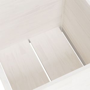 Ensemble de 2 jardinières en bois de pin massif blanc 23,6x23,6x23,6 pouces Pots et jardinières à fleurs - Product Image 6