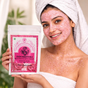 INDUMRITTIKA Multani Mitti Rose Powder Face Pack pour tous types de peaux Durée de conservation de 2 ans Emballage en sachets et en cartons - Product Image 3