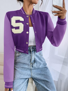 New <b>Top</b> Quality Cropped Varsity Jackets for Women and Custom Logo Premium Quality for Best Material Varisty Jacket - Product Image 6