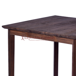Table de bar en teck massif brun moderne, durable et écologique, idéale pour les bars à domicile, les salons et les hôtels. - Product Image 3